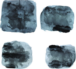 Fototapeta premium Watercolor painted background texture on transparent background. Abstract watercolor background. Watercolor elements for design. Vector illustration EPS 10
