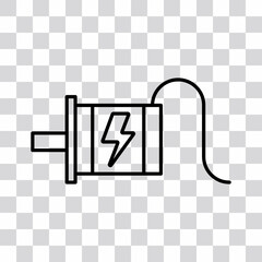 Servo electric motor vector outlite icon. 