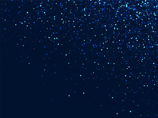 Blue Decoration Digital Rain Border. Silver Light 