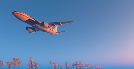Obraz na płótnie Canvas passenger plane in the sky