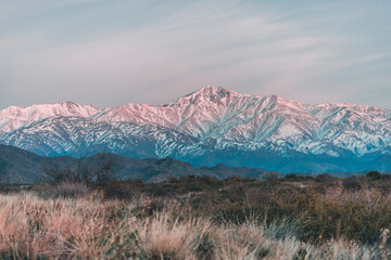the andes mountains in mendoza argentina.