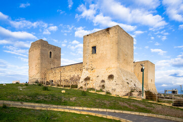 Fototapeta na wymiar Morning view of Castello di San Michele towering over Cagliari