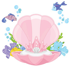 Underwater world. Mermaid Tiara © Vitayuliaart