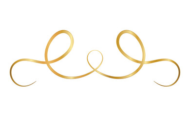 Fototapeta na wymiar gold ornament in ribbon shaped design of Decorative element theme Vector illustration