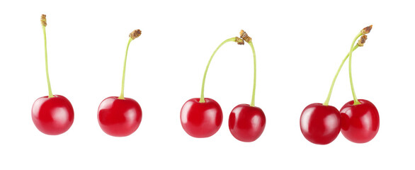 cherries isolated on white background
