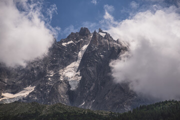 French alps mountain view Chamonix-Mont-Blanc