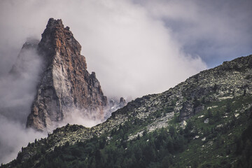 French alps mountain view