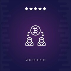 Obraz na płótnie Canvas bitcoin vector icon modern illustration