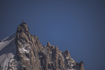 French alps mountain view Chamonix-Mont-Blanc Aiguille du Midi