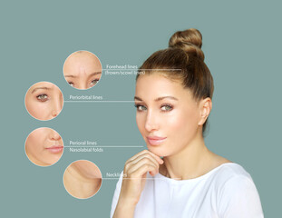 Effects of ageing,Frown/scowl lines ,Nasolabial folds,Neck ,Under eye circles,neck lines.Plastic...