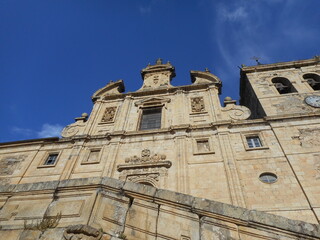 Fototapeta na wymiar Facade of ancient church.Spain.Camino de santiago.