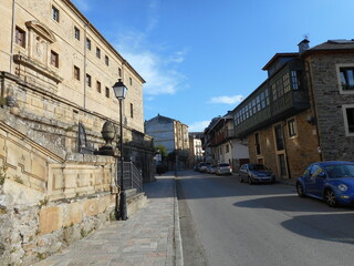 Naklejka na ściany i meble Country road in medieval spanish village