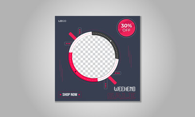 Weekend Sale Social Media Post Template