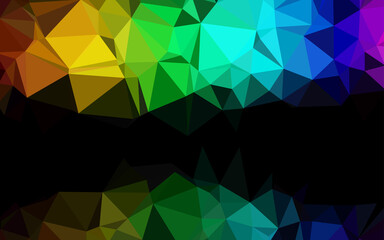 Dark Multicolor, Rainbow vector abstract mosaic backdrop.