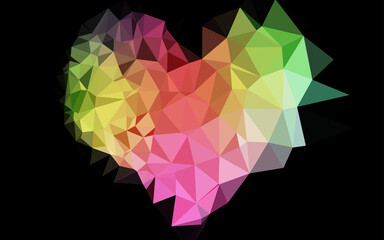 Light Multicolor, Rainbow vector polygonal pattern.