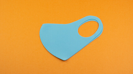 Reusable dust mask for protection from virus and pollution for commuters. PPE personal protective...