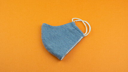 Reusable dust mask for protection from virus and pollution for commuters. PPE personal protective...