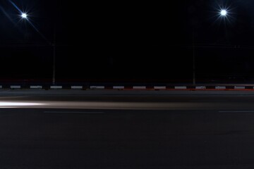 multicolored light traces of cars in blurred motion