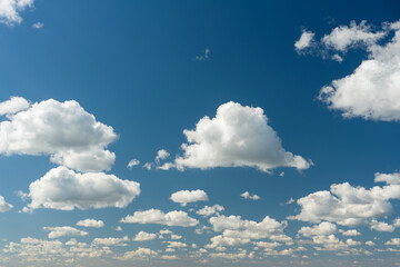Beautiful clouds on a background of blue sky