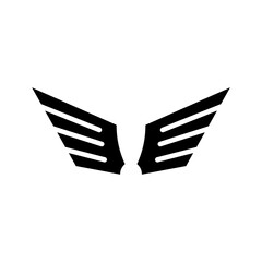 military wings icon, silhouette style