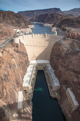 Hoover Dam, Black Canyon of the Colorado River, Nevada and Arizona, USA