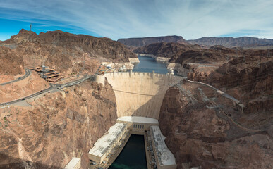 Hoover Dam, Black Canyon of the Colorado River, Nevada and Arizona, USA