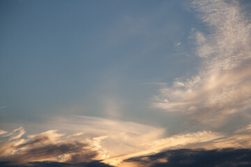 Obraz premium Contrast cloudy sky texture background sunset