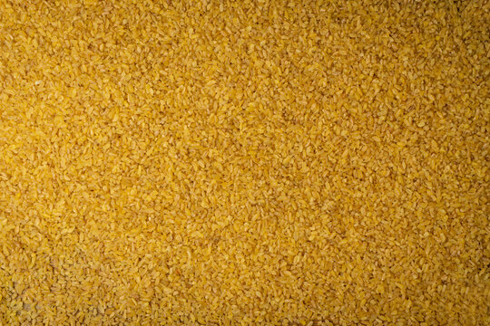 Bulgur, Bulgour or Bulghur Grains Texture Background