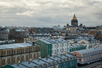 Rooftop cityscape of Saint Petersburg