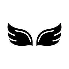 bird wings icon, silhouette style