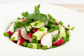 Spring Radish Salad with Cucumber or Simple Rustic Salat
