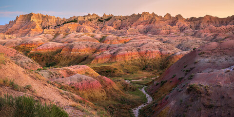 Painted Hills in the South Dakota Badlands - 370645877