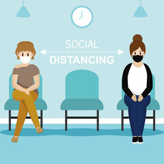 Social distancing poster