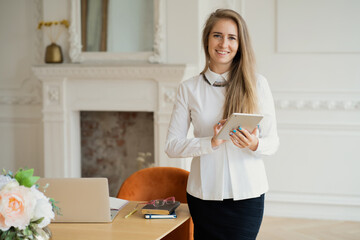 young woman in office