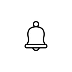 Bell icon  in black line style icon, style isolated on white background