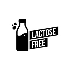 Lactose free icon. Vector illustration.