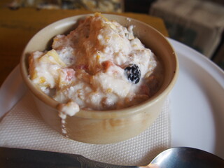 Fruit and Nut Oatmeal, Rishikesh, Uttarakhand, North India, India