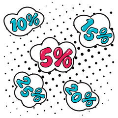 Bubble speech on comic background