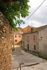 Fototapeta na wymiar Little lane French village Casinca