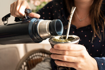 Person drinking mate