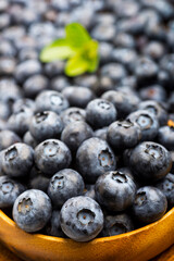 fresh blueberries close up