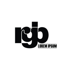 RGB letter monogram logo design