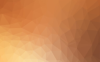 Light Orange vector shining triangular template.