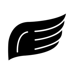 wing icon image, silhouette style