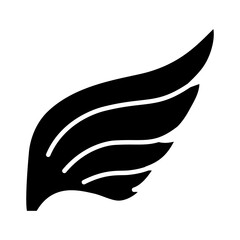 soaring wing icon image, silhouette style