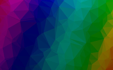 Fototapeta na wymiar Dark Multicolor, Rainbow vector abstract mosaic pattern.