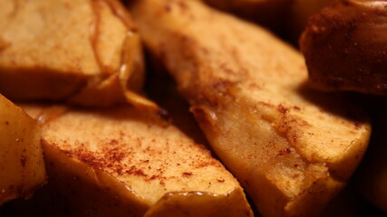 Baked Cinnamon Apples Close UP