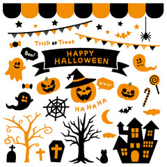 手描き風 ハロウィン素材セット
