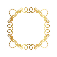 isolated gold ornament frame design of Decorative element theme Vector illustration