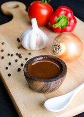 Ingredients ready for italian pasta sauce
